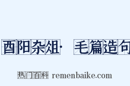 酉阳杂俎·毛篇造句是什么意思的图片